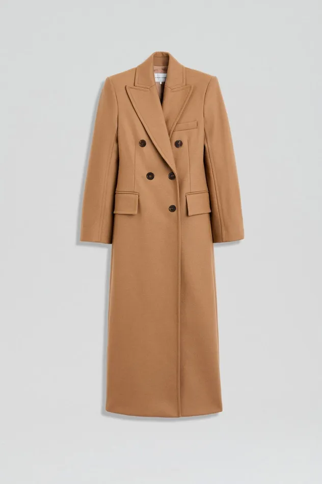Coats Women Scanlan Theodore TAILORED COAT Camel Coats Women Scanlan Theodore TAILORED COAT Camel