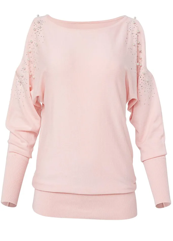 Coldshoulder Sweater Light Pink Women VENUS Sexy Sweaters
