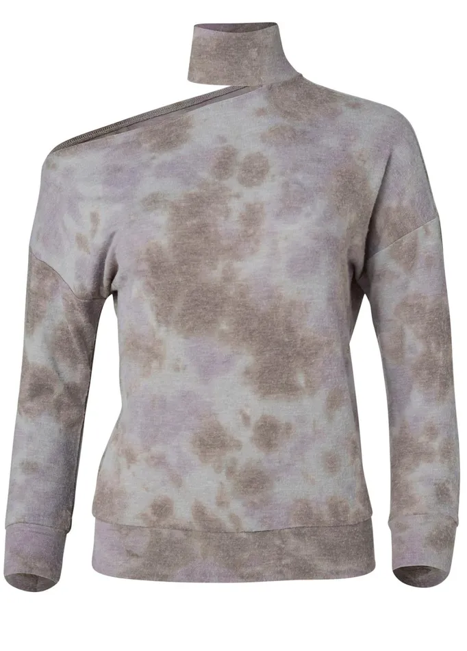 COZY HACCI TURTLENECK TOP Lavender Multi Women VENUS Cozy Loungewear