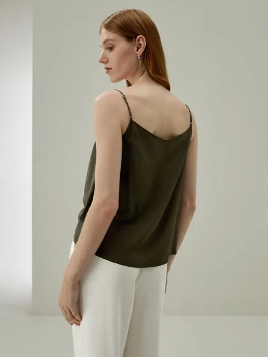 Crpe De Chine Cami Top Women Lilysilk Tops