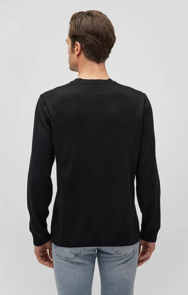 Crew Neck Sweater In Black Men Mavi Jeans Sweaters Crew Neck Sweater In Black Men Mavi Jeans Sweaters