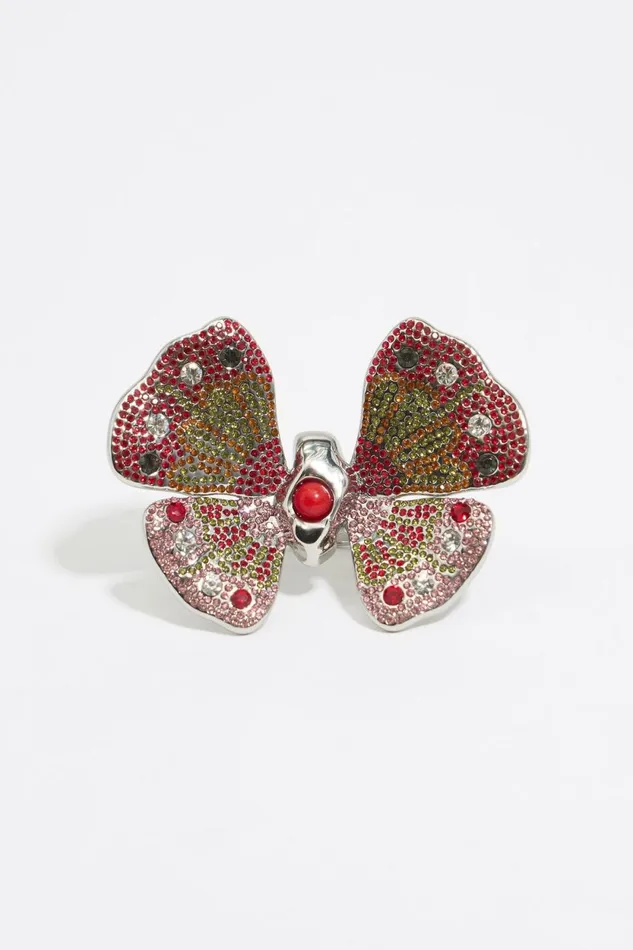 Crystal Butterfly Silver Ring Silver Women Bimba Y Lola Rings Crystal Butterfly Silver Ring Silver Women Bimba Y Lola Rings