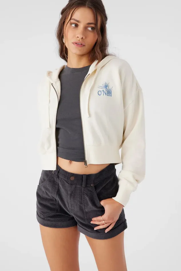 DARCIE HOODED ZIP FLEECE JACKET Winter White Women O039NEILL Collections