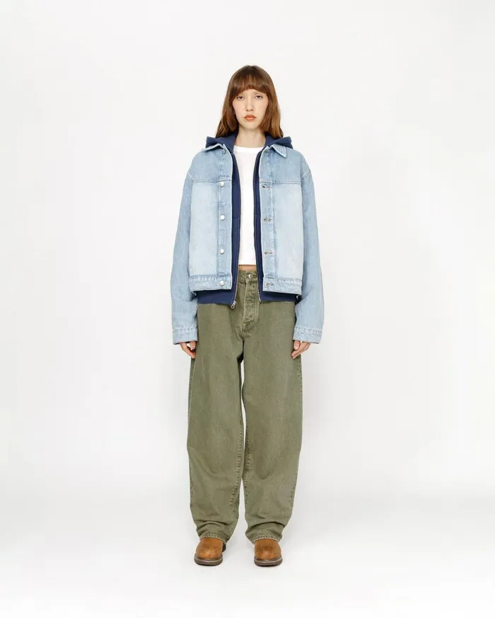 Denim MenWomen Stussy BIG OL039 JEAN DENIM Faded Army Denim MenWomen Stussy BIG OL039 JEAN DENIM Faded Army