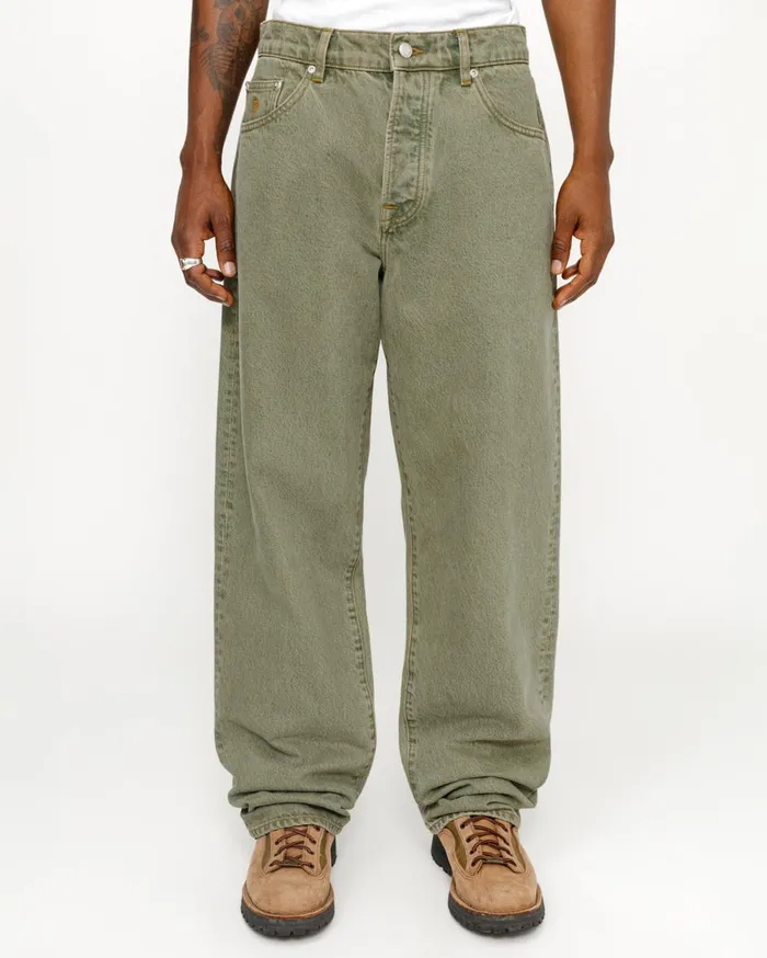 Denim MenWomen Stussy BIG OL039 JEAN DENIM Faded Army Denim MenWomen Stussy BIG OL039 JEAN DENIM Faded Army