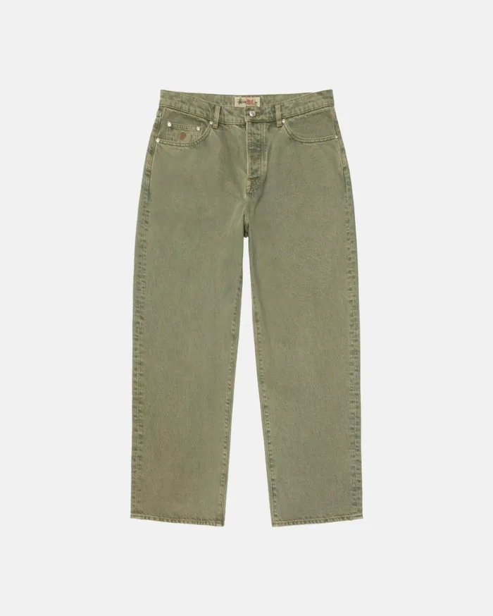 Denim MenWomen Stussy BIG OL039 JEAN DENIM Faded Army Denim MenWomen Stussy BIG OL039 JEAN DENIM Faded Army