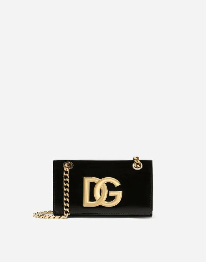 Dolce and Gabbana 35 Women Polished Calfskin 35 Phone Bag Black