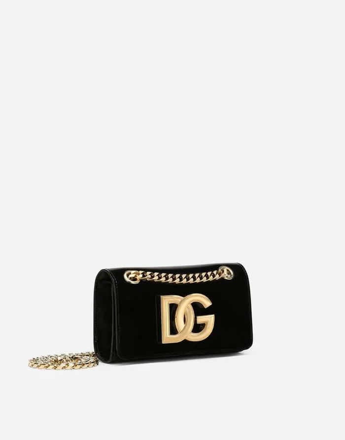 Dolce and Gabbana 35 Women Polished Calfskin 35 Phone Bag Black Dolce and Gabbana 35 Women Polished Calfskin 35 Phone Bag Black