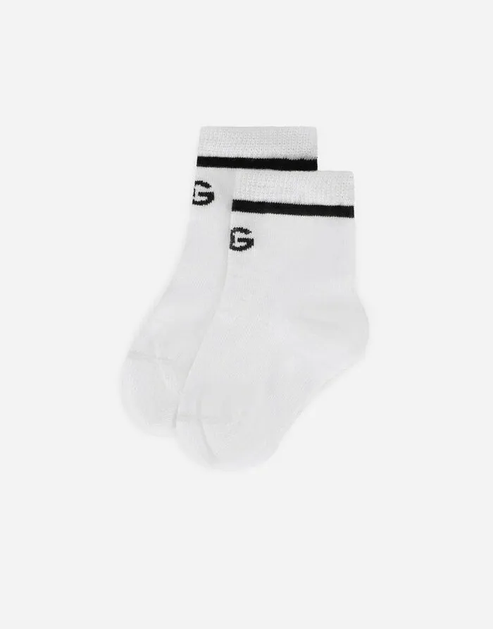 Dolce and Gabbana Accessories And Baby Carriers Children Socks With Jacquard DG Logo Multicolor Dolce and Gabbana Accessories And Baby Carriers Children Socks With Jacquard DG Logo Multicolor