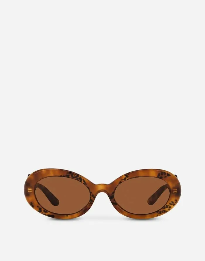 Dolce and Gabbana Accessories Children DG Crossed Sunglasses Animal Print