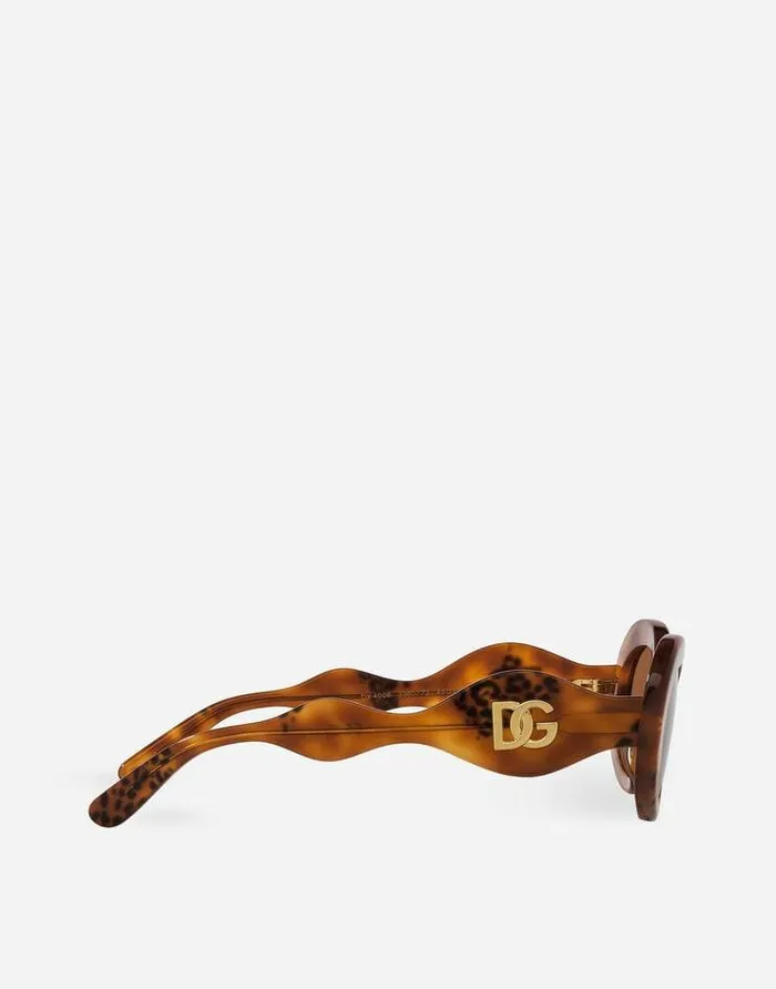 Dolce and Gabbana Accessories Children DG Crossed Sunglasses Animal Print Dolce and Gabbana Accessories Children DG Crossed Sunglasses Animal Print
