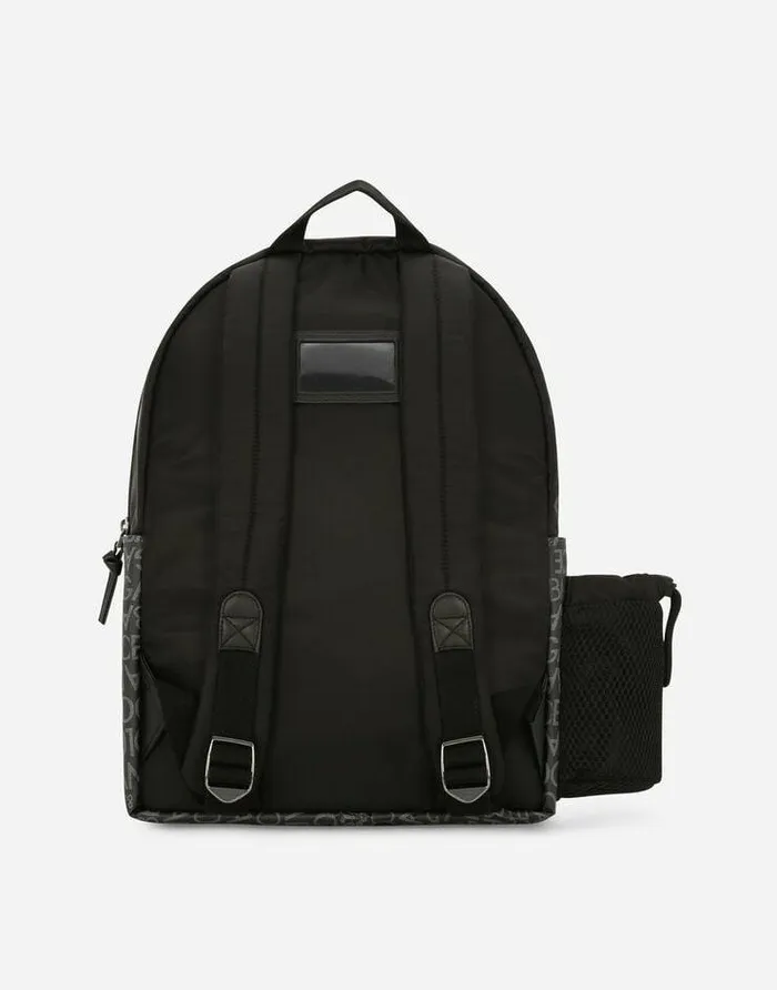 Dolce and Gabbana Accessories Children Nylon Backpack With Jacquard Logo Details Multicolor Dolce and Gabbana Accessories Children Nylon Backpack With Jacquard Logo Details Multicolor