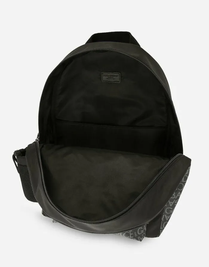 Dolce and Gabbana Accessories Children Nylon Backpack With Jacquard Logo Details Multicolor Dolce and Gabbana Accessories Children Nylon Backpack With Jacquard Logo Details Multicolor