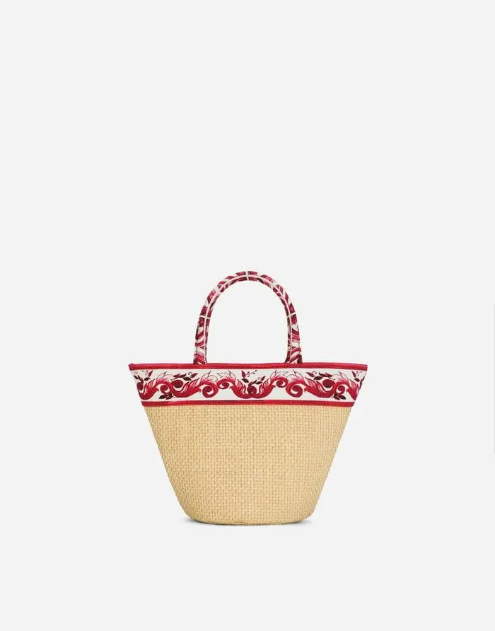 Dolce and Gabbana Accessories Children Straw Handbag Multicolor