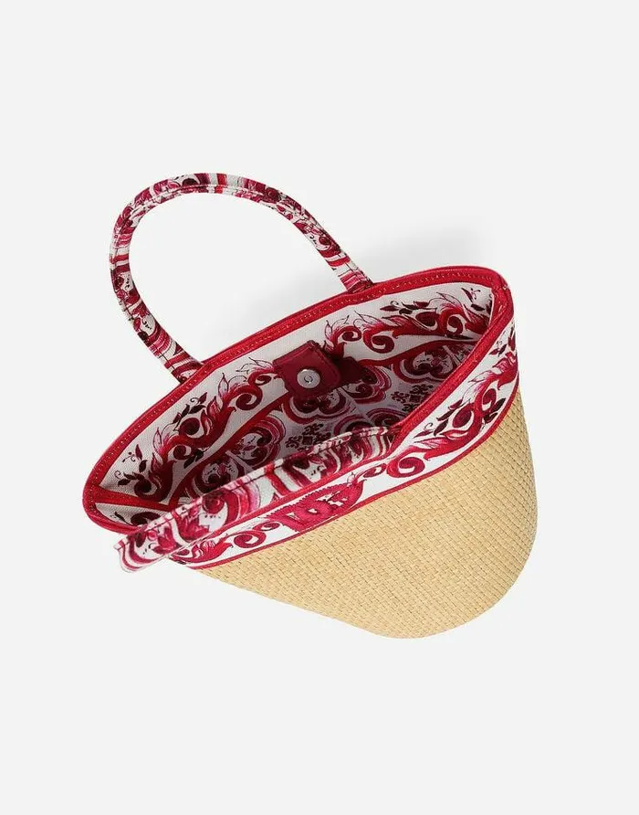 Dolce and Gabbana Accessories Children Straw Handbag Multicolor