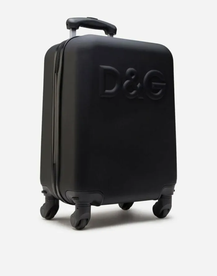 Dolce and Gabbana Accessories Children Travel Trolley With DG Logo Black Dolce and Gabbana Accessories Children Travel Trolley With DG Logo Black