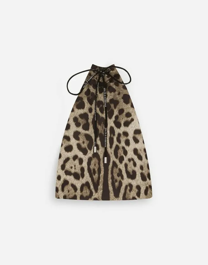 Dolce and Gabbana Beachwear Men Midlength Swim Trunks With Leopard Print Animal Print