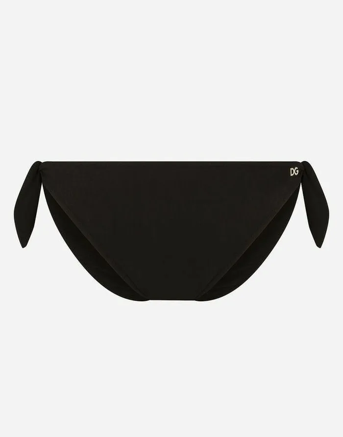 Dolce and Gabbana Beachwear Women Tie Bikini Bottoms Black
