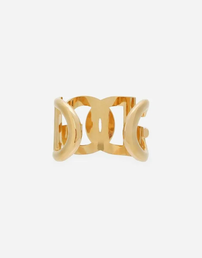 Dolce and Gabbana Bijoux Women Rigid Bracelet With DG Logo Gold Dolce and Gabbana Bijoux Women Rigid Bracelet With DG Logo Gold