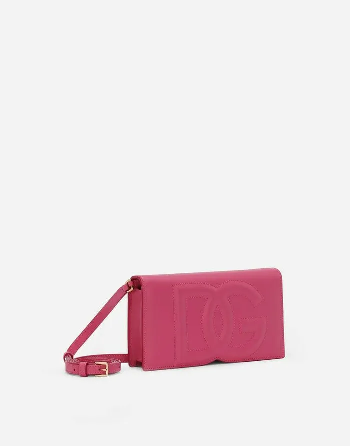 Dolce and Gabbana Clutches Mini And Micro Bags Women DG Logo Phone Bag Lilac Dolce and Gabbana Clutches Mini And Micro Bags Women DG Logo Phone Bag Lilac