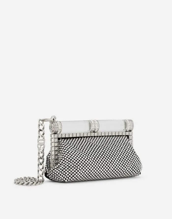 Dolce and Gabbana Clutches Mini And Micro Bags Women Satin Bag With Fusible Rhinestones Multicolor Dolce and Gabbana Clutches Mini And Micro Bags Women Satin Bag With Fusible Rhinestones Multicolor