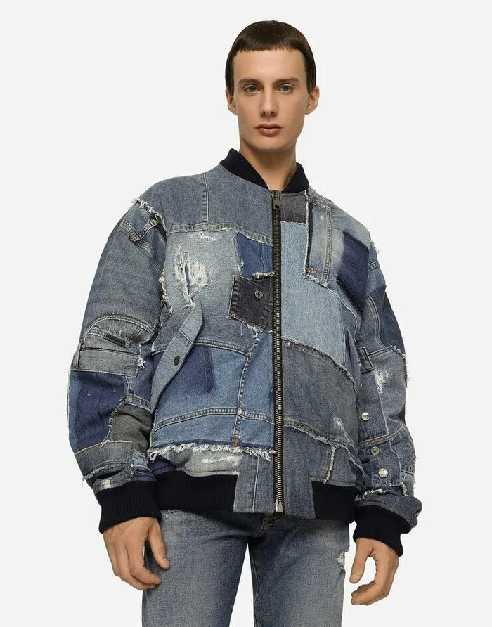 Dolce and Gabbana Coats And Jackets Men Stretch Patchwork Denim Jacket Multicolor Dolce and Gabbana Coats And Jackets Men Stretch Patchwork Denim Jacket Multicolor