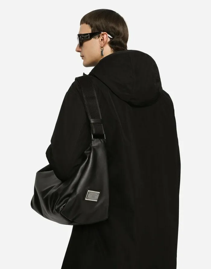 Dolce and Gabbana Crossbody Bags Men Calfskin Soft Bag Black Dolce and Gabbana Crossbody Bags Men Calfskin Soft Bag Black