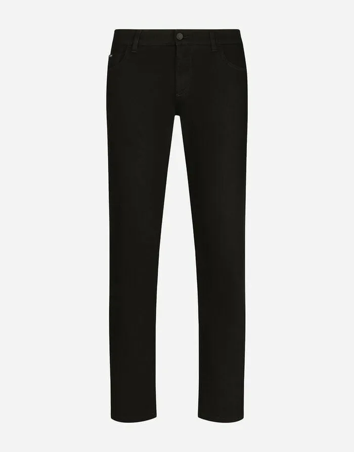 Dolce and Gabbana Denim Men Black Skinny Stretch Jeans Black