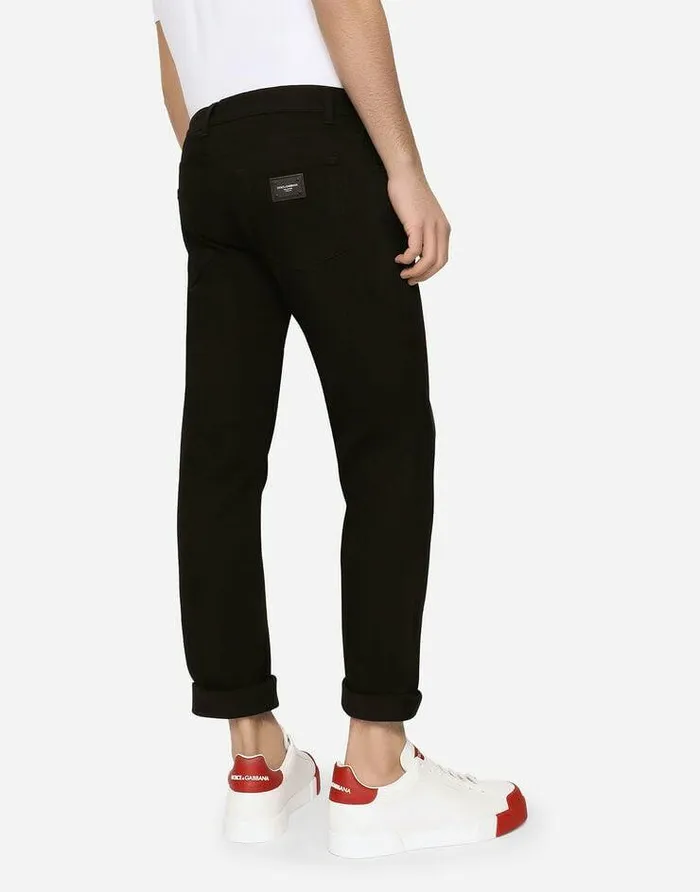 Dolce and Gabbana Denim Men Black Skinny Stretch Jeans Black Dolce and Gabbana Denim Men Black Skinny Stretch Jeans Black