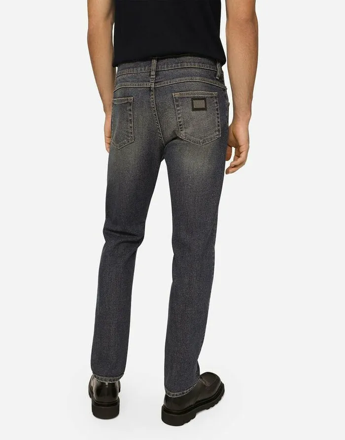 Dolce and Gabbana Denim Men Regularfit Blue Wash Stretch Jeans Multicolor Dolce and Gabbana Denim Men Regularfit Blue Wash Stretch Jeans Multicolor