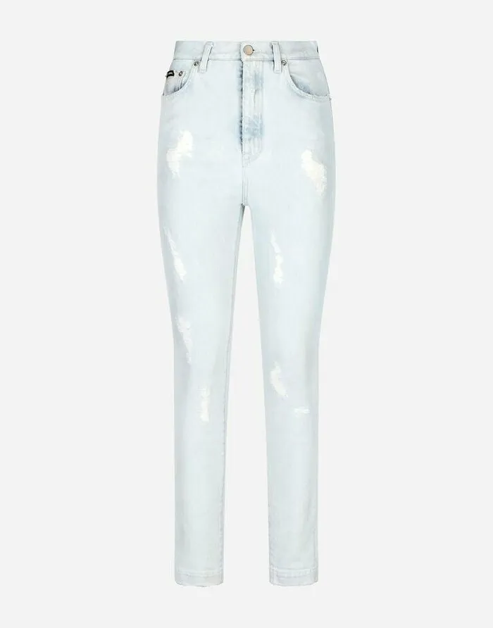 Dolce and Gabbana Denim Women Light Blue Denim Grace Jeans Multicolor