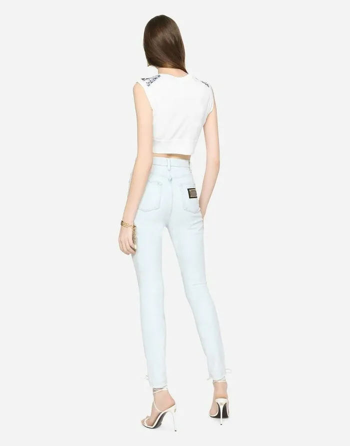 Dolce and Gabbana Denim Women Light Blue Denim Grace Jeans Multicolor Dolce and Gabbana Denim Women Light Blue Denim Grace Jeans Multicolor