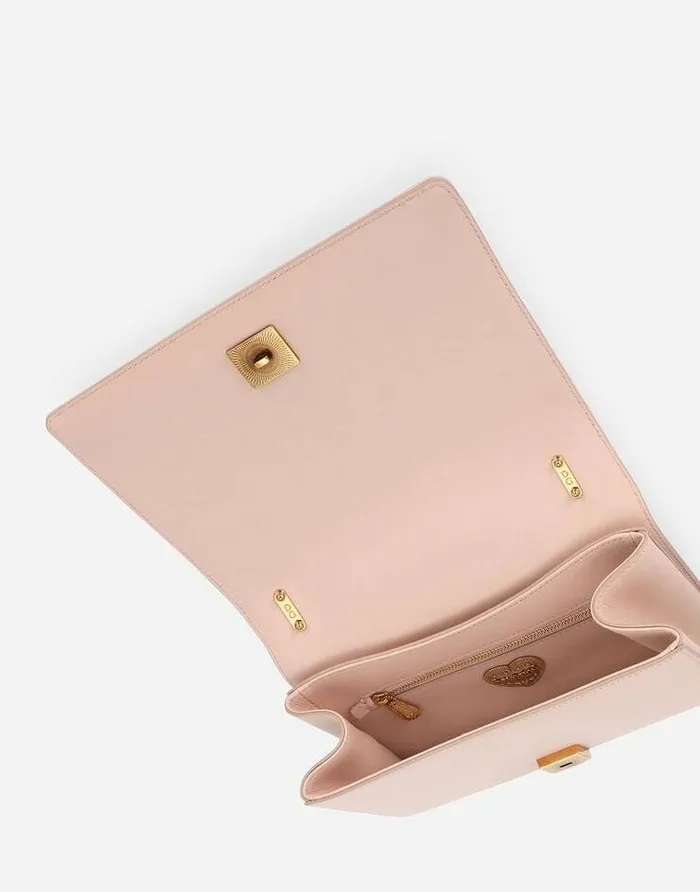 Dolce and Gabbana Devotion Women Medium Devotion Bag In Quilted Nappa Leather Pale Pink Dolce and Gabbana Devotion Women Medium Devotion Bag In Quilted Nappa Leather Pale Pink