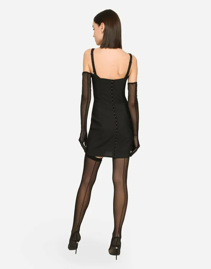 Dolce and Gabbana Dresses Women KIM DOLCEandGABBANA Moir Faille Minidress Black Dolce and Gabbana Dresses Women KIM DOLCEandGABBANA Moir Faille Minidress Black