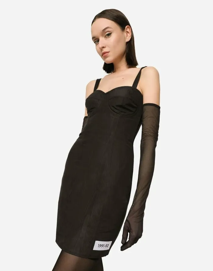 Dolce and Gabbana Dresses Women KIM DOLCEandGABBANA Moir Faille Minidress Black Dolce and Gabbana Dresses Women KIM DOLCEandGABBANA Moir Faille Minidress Black