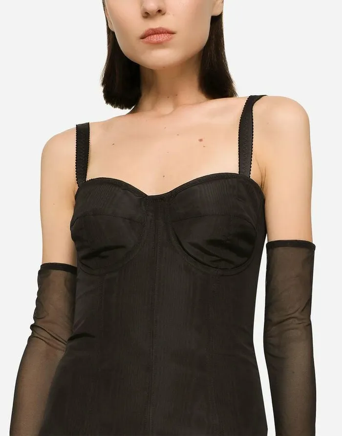 Dolce and Gabbana Dresses Women KIM DOLCEandGABBANA Moir Faille Minidress Black Dolce and Gabbana Dresses Women KIM DOLCEandGABBANA Moir Faille Minidress Black