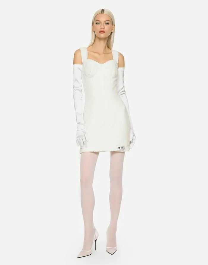 Dolce and Gabbana Dresses Women KIM DOLCEandGABBANA Terrycloth Minidress White Dolce and Gabbana Dresses Women KIM DOLCEandGABBANA Terrycloth Minidress White