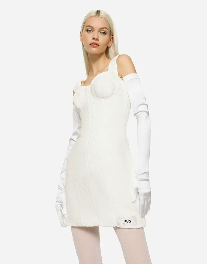 Dolce and Gabbana Dresses Women KIM DOLCEandGABBANA Terrycloth Minidress White Dolce and Gabbana Dresses Women KIM DOLCEandGABBANA Terrycloth Minidress White