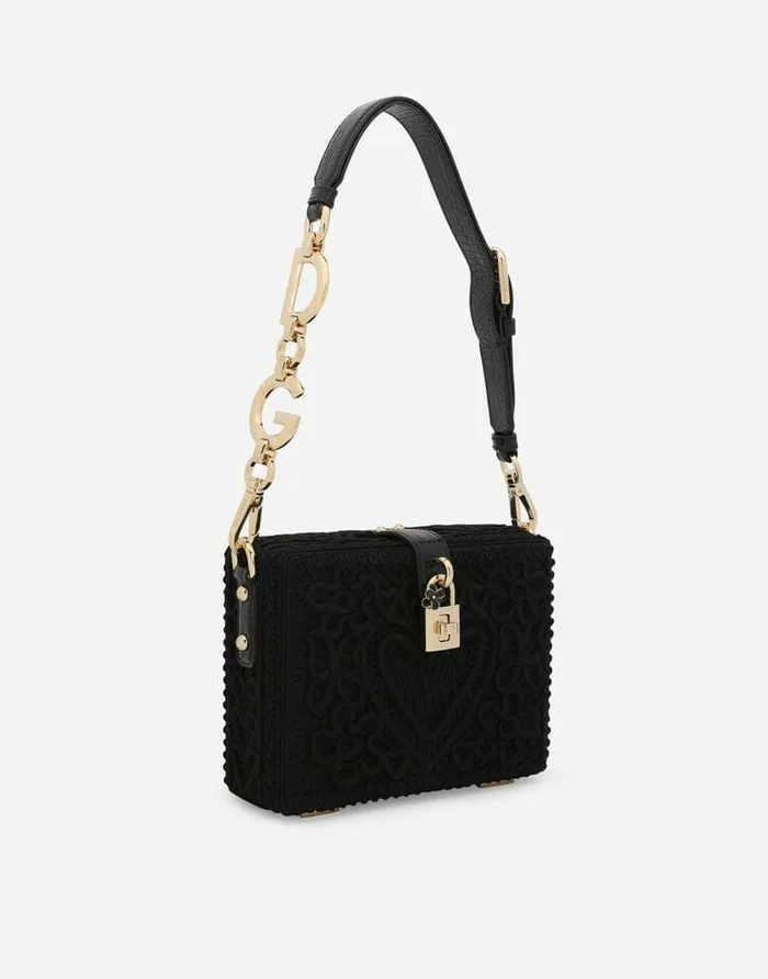 Dolce and Gabbana Handbags Women Dolce Box Bag With Cordonetto Detailing Black Dolce and Gabbana Handbags Women Dolce Box Bag With Cordonetto Detailing Black