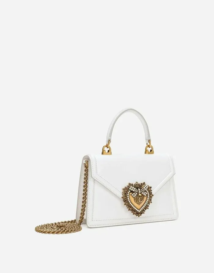 Dolce and Gabbana Handbags Women Small Smooth Calfskin Devotion Bag White Dolce and Gabbana Handbags Women Small Smooth Calfskin Devotion Bag White