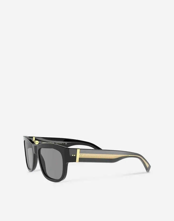 Dolce and Gabbana Icons Men Gros Grain Sunglasses Black Dolce and Gabbana Icons Men Gros Grain Sunglasses Black
