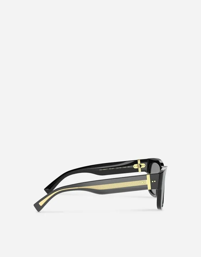 Dolce and Gabbana Icons Men Gros Grain Sunglasses Black Dolce and Gabbana Icons Men Gros Grain Sunglasses Black