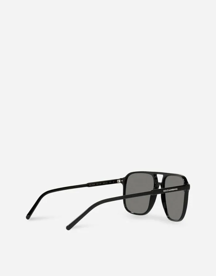 Dolce and Gabbana Icons Men Thin Profile Sunglasses Black Dolce and Gabbana Icons Men Thin Profile Sunglasses Black
