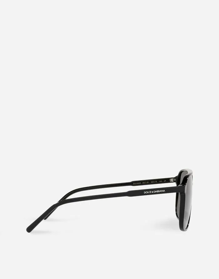 Dolce and Gabbana Icons Men Thin Profile Sunglasses Black Dolce and Gabbana Icons Men Thin Profile Sunglasses Black