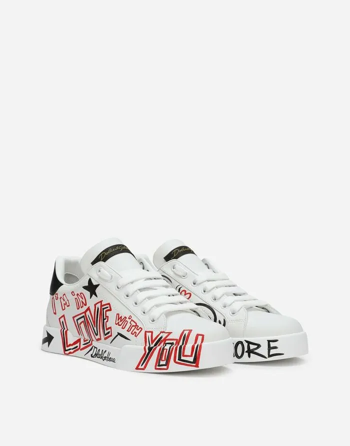 Dolce and Gabbana Limited Edition Men Portofino Cuore Sneakers Multicolor Dolce and Gabbana Limited Edition Men Portofino Cuore Sneakers Multicolor