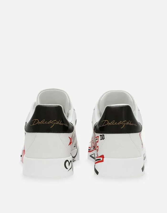 Dolce and Gabbana Limited Edition Men Portofino Cuore Sneakers Multicolor Dolce and Gabbana Limited Edition Men Portofino Cuore Sneakers Multicolor