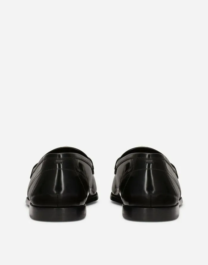 Dolce and Gabbana Loafers And Moccasins Men Brushed Calfskin Loafers Black Dolce and Gabbana Loafers And Moccasins Men Brushed Calfskin Loafers Black