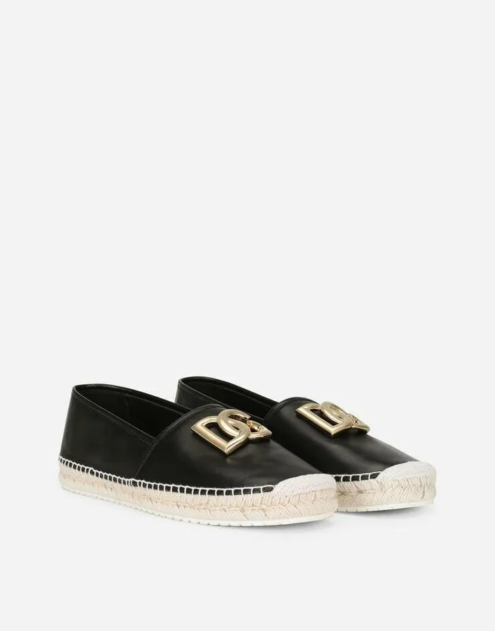 Dolce and Gabbana Loafers And Moccasins Men Calfskin Espadrilles Black Dolce and Gabbana Loafers And Moccasins Men Calfskin Espadrilles Black