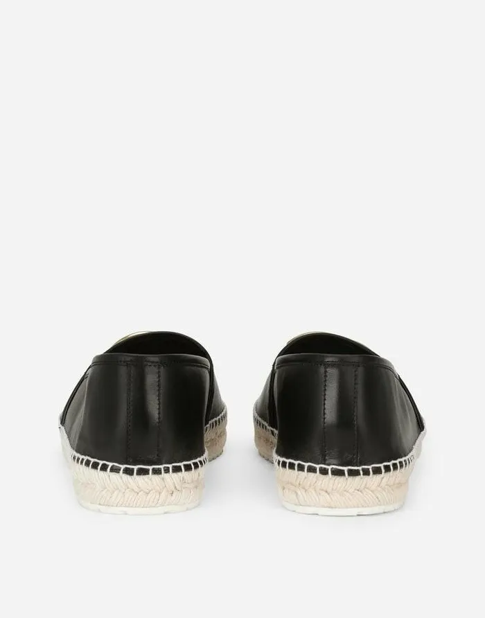 Dolce and Gabbana Loafers And Moccasins Men Calfskin Espadrilles Black Dolce and Gabbana Loafers And Moccasins Men Calfskin Espadrilles Black