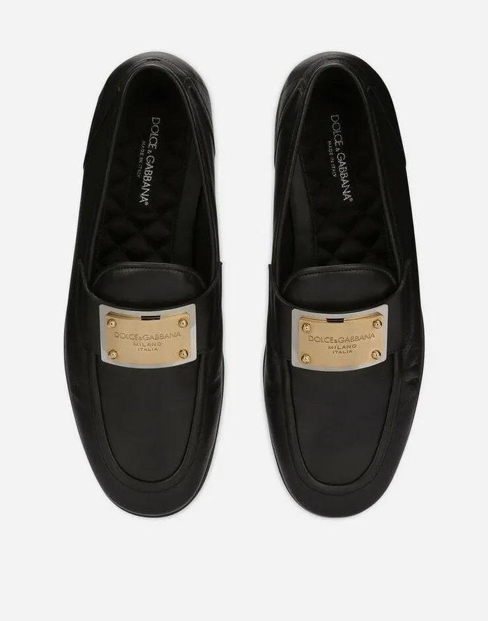 Dolce and Gabbana Loafers And Moccasins Men Calfskin Loafers Black Dolce and Gabbana Loafers And Moccasins Men Calfskin Loafers Black